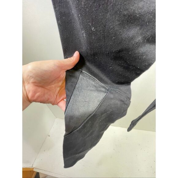 Rag & Bone Black Moto Jeans with Leather Accents in Blackout Size 27 - Picture 3 of 6